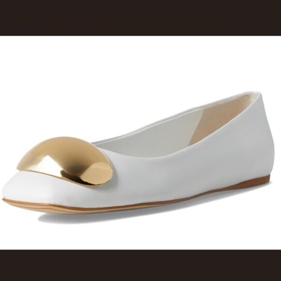 NEW FRANCO SARTO Leather Amaya Flats in white for women 1225 3m7 - Picture 8 of 10